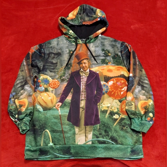 Dolls Kill Willy Wonka Pure Imagination Gene Wilder Graphic Hoodie